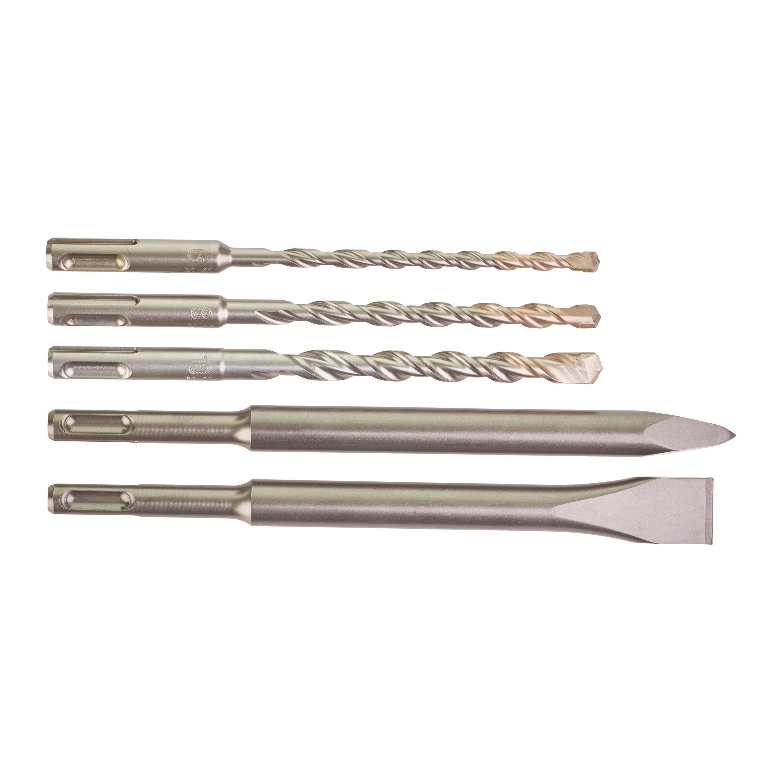 MILWAUKEE - ESTUCHE PLASTICO 5 BROCAS SDS-PLUS