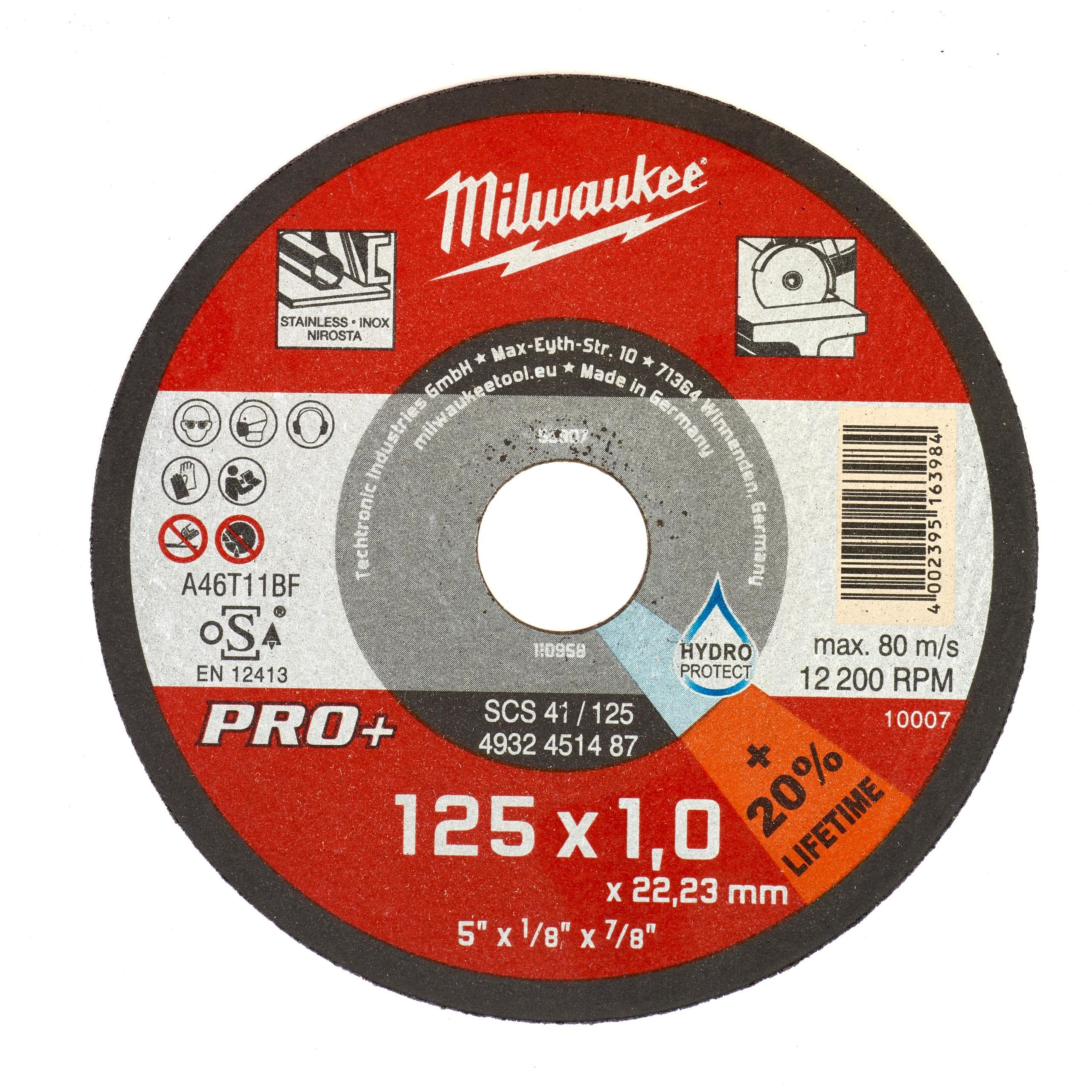 MILWAUKEE - DISCO PRO+ CORTE 1MM - SCS 41/125MM (MULTI.50UDS)
