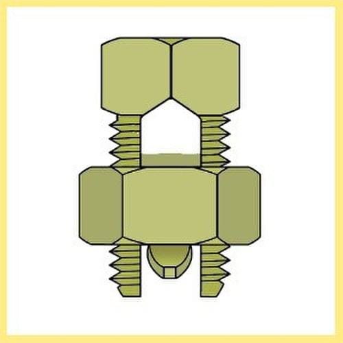 INTERFLEX - Borne tierra 10-16mm² para bandeja VIAFIL latón