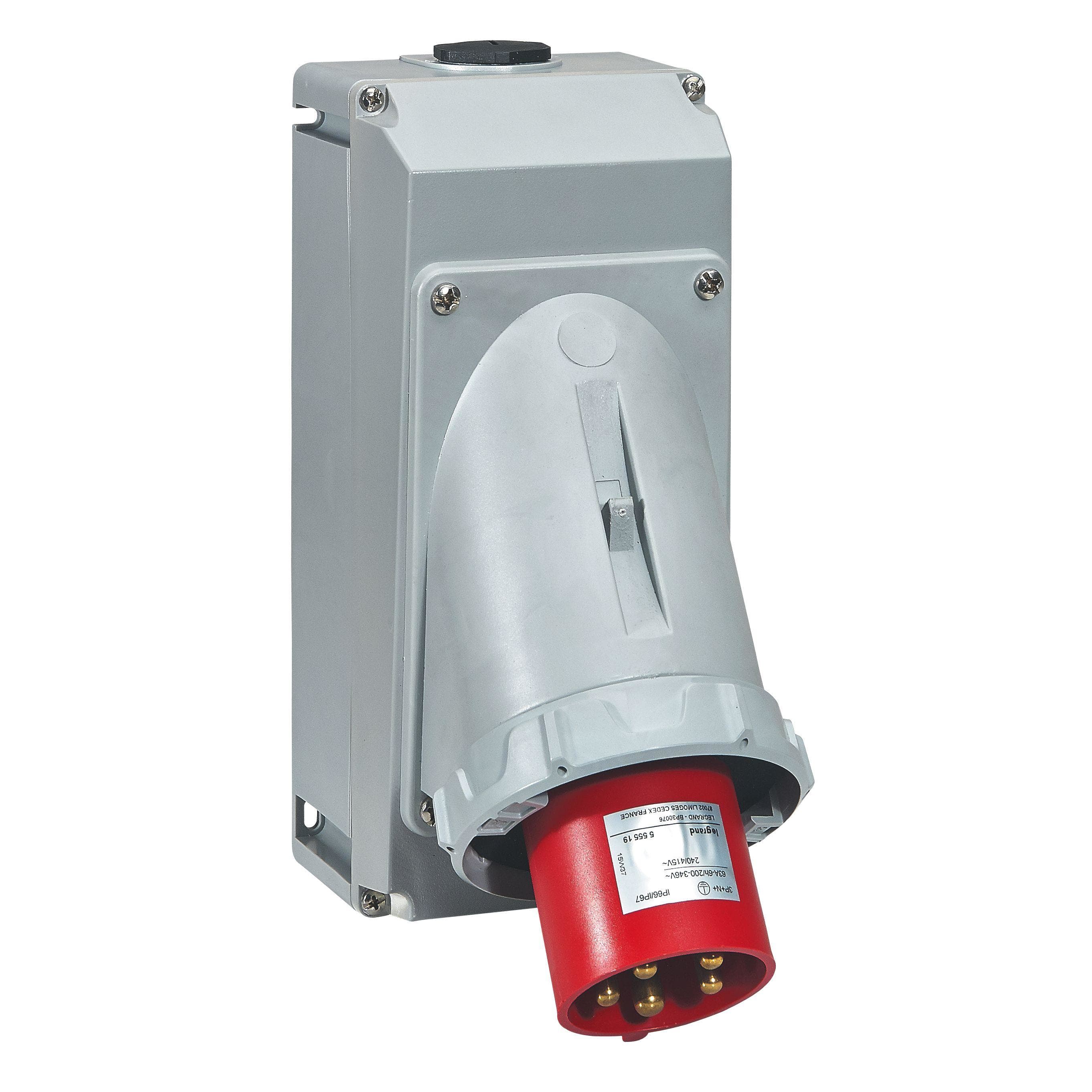 LEGRAND - Clavija mural de superficie P17 PRO. 3P+N+T, 63A, 200/250V~, IP66/67