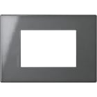 BTICINO - Placa embellecedora Axolute AIR de color Antracita - 3 módulos