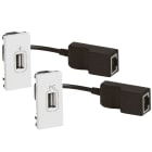 LEGRAND - Base extensor datos Mosaic - USB tipo A hembra - 1 módulo - para transferencia de datos - Blanco