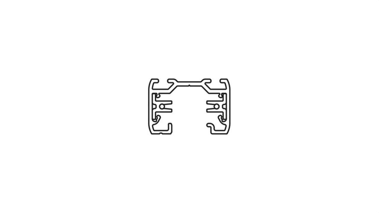 ARKOSLIGHT - CARRIL SUPERFICIE 230V 1L 3M NEGRO
