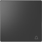 Schneider Electric - Tecla simple con símbolo timbre antracita para mecanismo D-LIFE