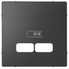 Schneider Electric - Tapa para toma de cargador doble tipo USB 2100mA en color antracita D-LIFE