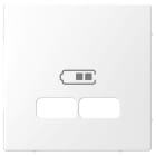 Schneider Electric - Tapa para toma de cargador doble tipo USB 2100mA en color blanco ártico D-LIFE