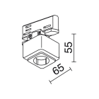 INDELUZ - Base SCHUKO carril EUTRAC 3E blanco