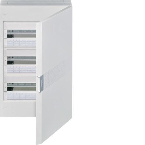 HAGER - Caja superficie VEGA VB 3 filas con 18 módulos puerta opaca