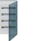 HAGER - Caja superficie VEGA VB 4 filas con 18 módulos puerta transparente