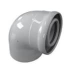DINAK - Codo 87º M-H aluminio diámetro 80