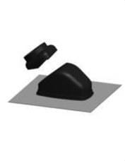 DINAK - Salida techo inclinada PPH diámetro 80/125 negro