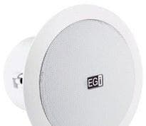 EGI - Altavoz coaxial techo 8" 2 vías 100V 5-10-20-40W 8Ohm caja y rejilla blanco