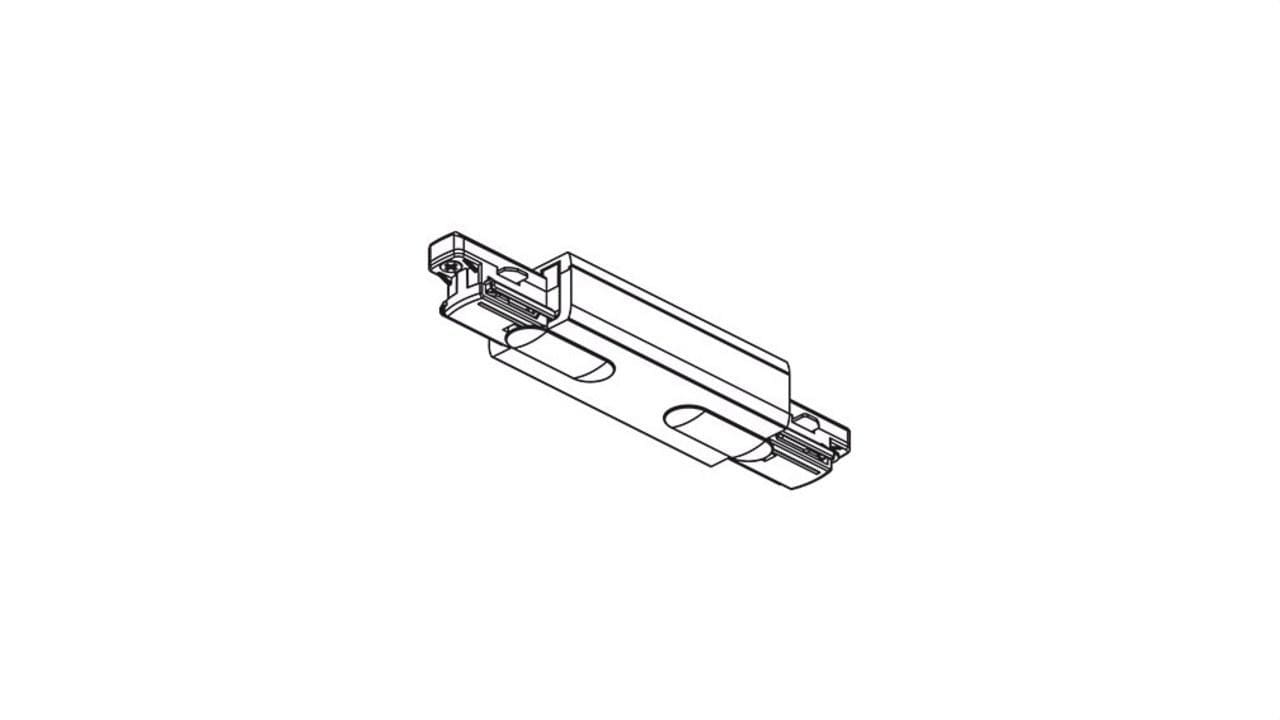 ARKOSLIGHT - CONECTOR CENTRAL TRACK 230V 1L NEGRO
