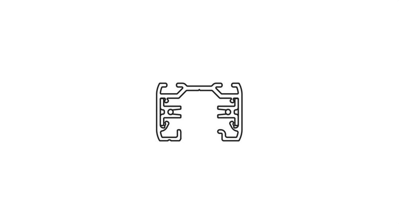 ARKOSLIGHT - CARRIL SUPERFICIE 230V 1L 1M NEGRO
