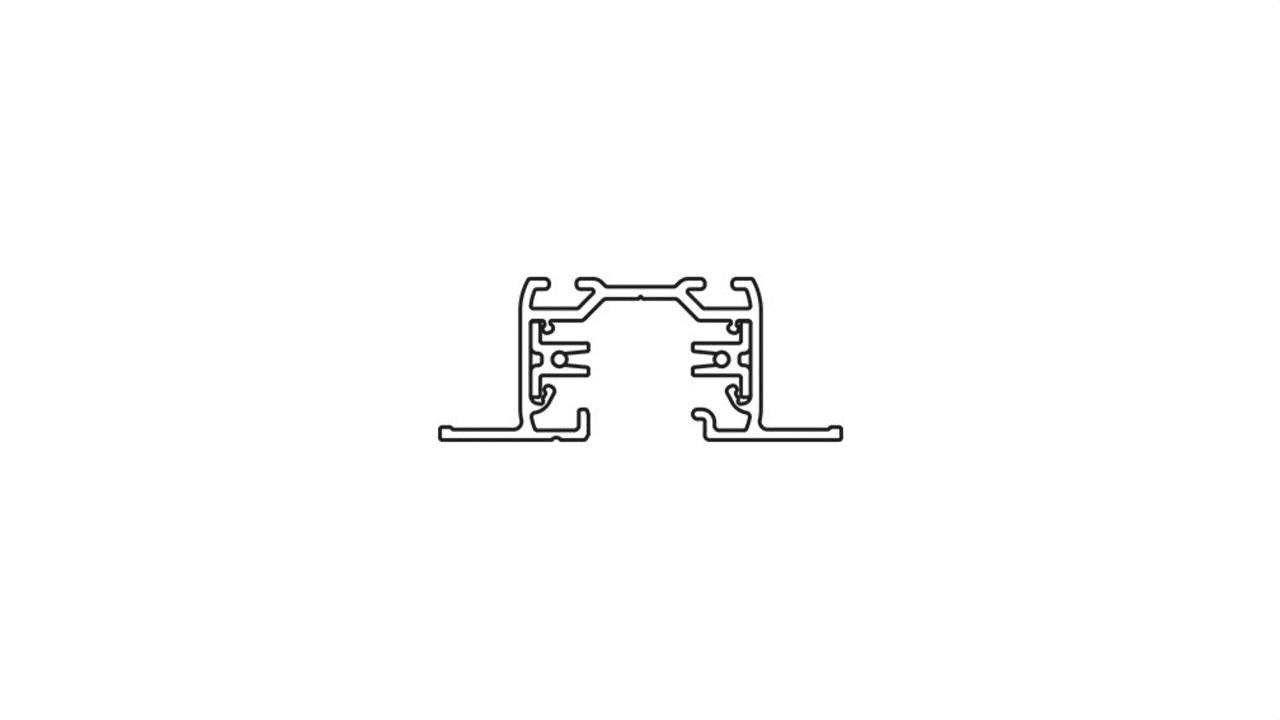 ARKOSLIGHT - CARRIL TRACK 230V 1L RECESSED 2M NEGRO
