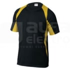 DELTA PLUS - Camiseta bicolor poliester BALI negro/amarillo talla M