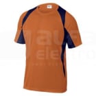 DELTA PLUS - Camiseta bicolor poliester BALI naranja/marino talla 3XL