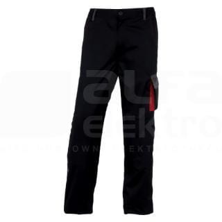 DELTA PLUS - Pantalón D-MACH poliester algodón negro rojo talla XL