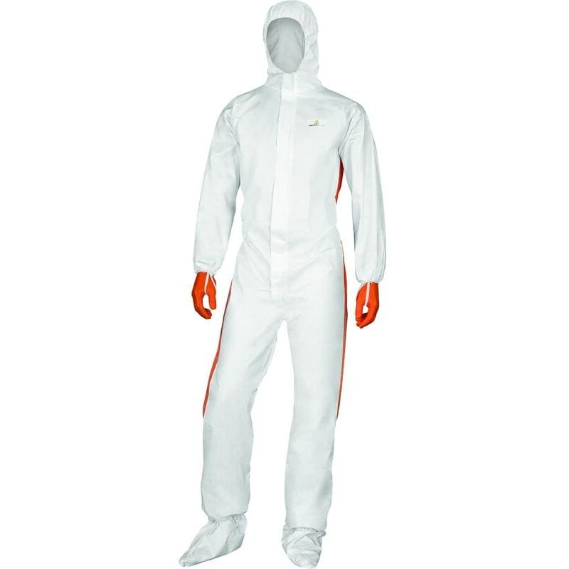 DELTA PLUS - Buzo con capucha espalda ventilada blanco/naranja talla M