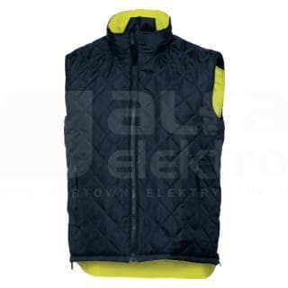 DELTA PLUS - Chaleco alta visibilidad reversible OXFORD talla L amarillo fluorescente/azul marino