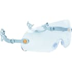 DELTA PLUS - Gafa incolora policarbonato adaptable casco obra aluminio plata