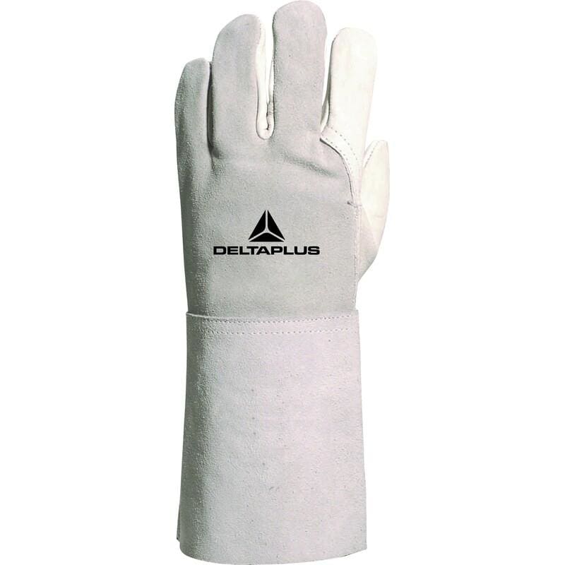 DELTA PLUS - Guante soldador flor vacuno/serraje manguito gris 10