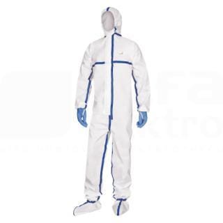 DELTA PLUS - Buzo integral con capucha con costuras selladas talla XL blanco