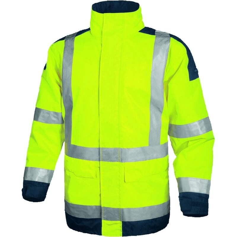 DELTA PLUS - Parka EASYVIEW poliester amarillo fluorescente/azul marino L