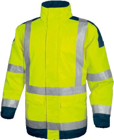 DELTA PLUS - Parka EASYVIEW poliester amarillo fluorescente/azul marino XL