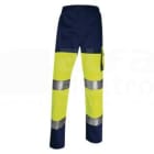 DELTA PLUS - Pantalón de trabajo alta visibilidad Panostyle de poliéster con algodón talla 3XL amarillo fluorrescente-azul marino