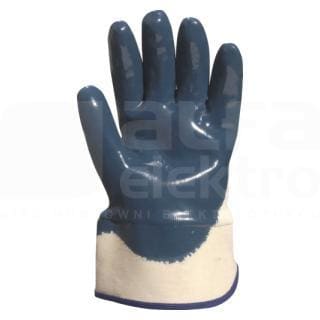 DELTA PLUS - Guante con soporte nitrilo azul manguito fresco talla 10