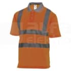 DELTA PLUS - Polo manga corta poliester naranja fluorescente talla L