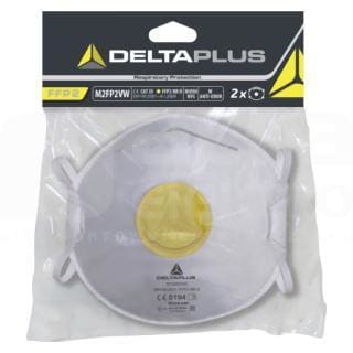 DELTA PLUS - Juego mascarilla facial FFP2 con válvula ajustable blanco