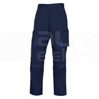 DELTA PLUS - Pantalón de trabajo Mach2 de poliéster/algodón talla S azul marino-azul rey