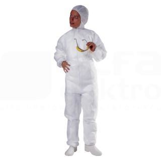 DELTA PLUS - BUZO POLIPROPILENO BLANCO CON CAPUCHA M