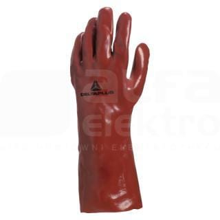 DELTA PLUS - Guante con soporte pvc rojo 36cm talla 10