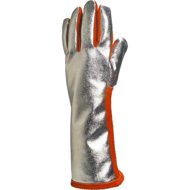 DELTA PLUS - Guante soldador serraje vacuno rojo/aluminizado talla 10
