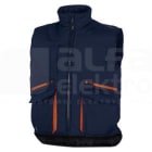 DELTA PLUS - Chaleco multibolsillos de poliéster/algodón talla L azul marino-naranja