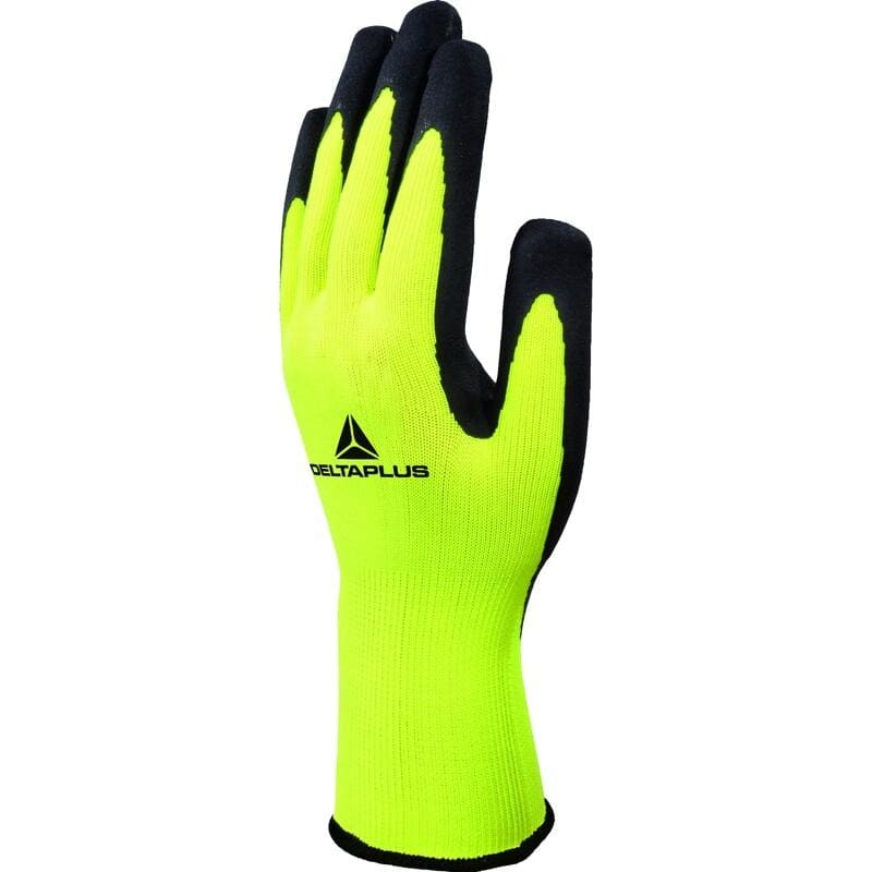 DELTA PLUS - Guante APOLLON terileno amarillo fluorescente/negro talla 9