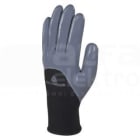 DELTA PLUS - Juego guante VE715 poliester nitrilo gris talla 8 (1par)
