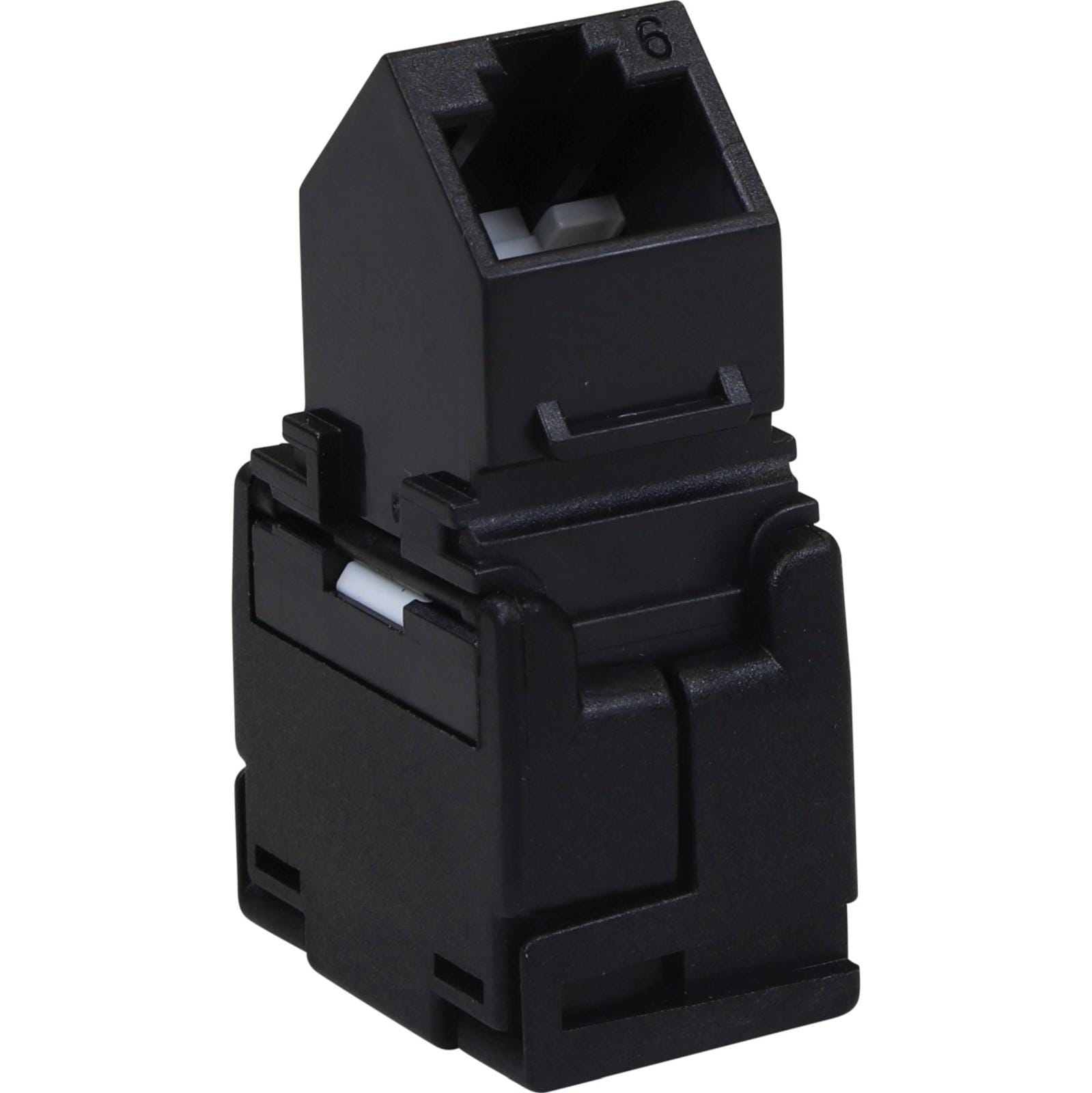 EXCEL - EXCEL CAT6 ANGLED UTP TOOLLESS JACK 180DEG-BLACK