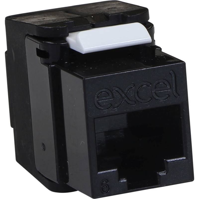 EXCEL - TOMA KEYSTONE CAT.6 UTP TOOL-LESS NEGRO