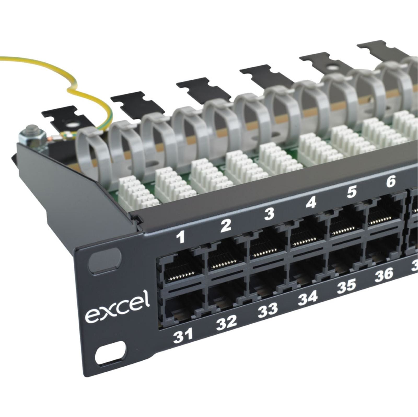 EXCEL - PANEL VOZ 1U CAT 3 50 PUERTOS RJ45 NEGRO