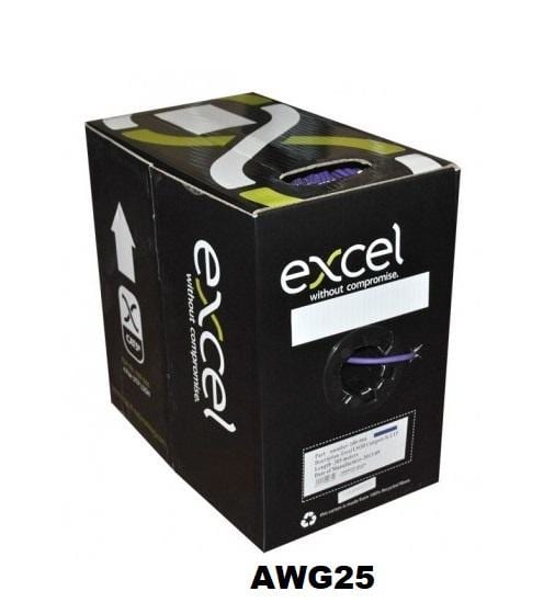 EXCEL - CABLE RESIDENTAL C6 UTP 25AWG LILA 305M (MAX 60MTS