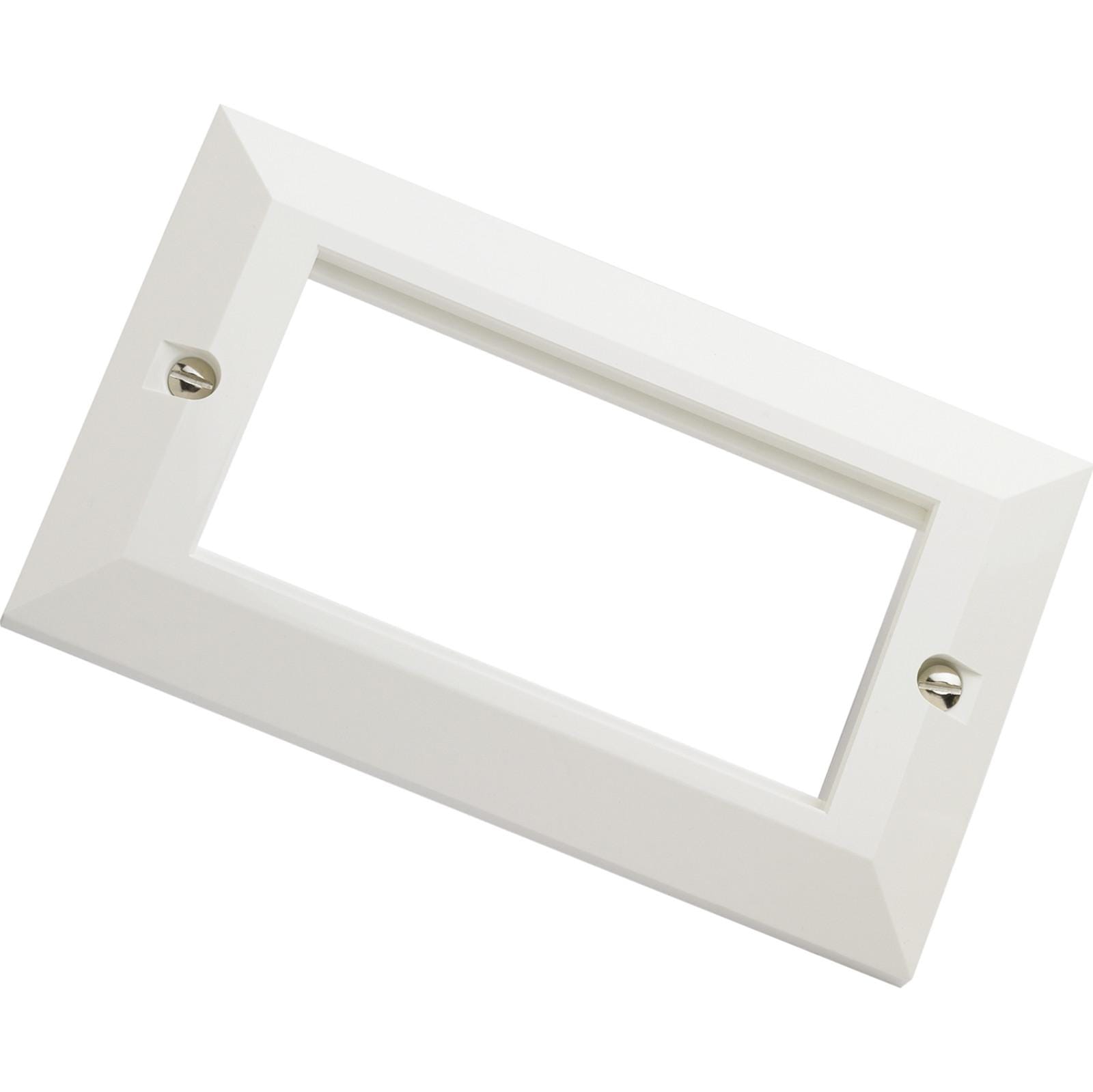 EXCEL - PLACA EMBELLECEDORA EN RELIEVE PARA CAJETIN DOBLE BLANCO
