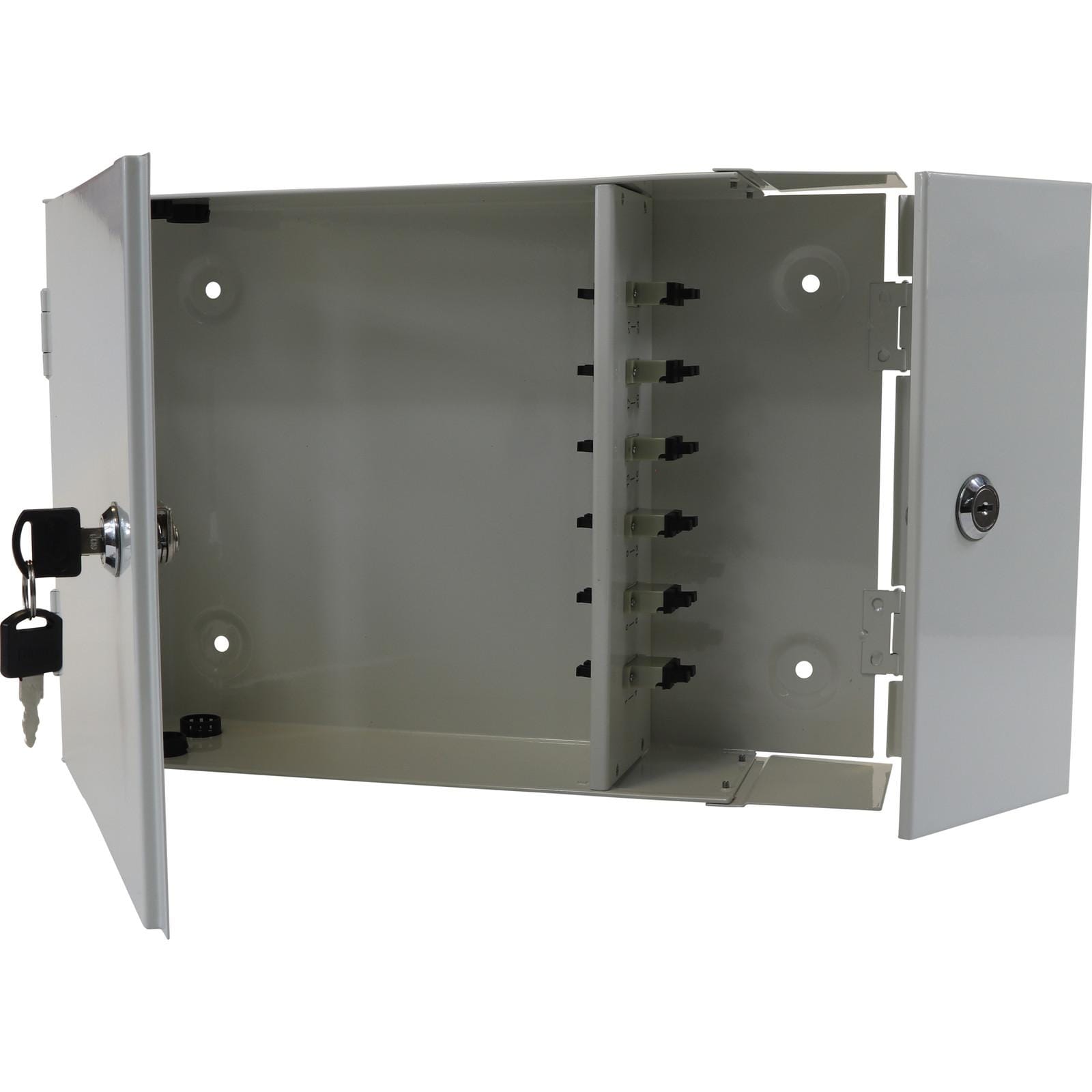 EXCEL - 6-PORT LC QUAD 24C MM 2DOOR LOCKABLE BOX-LOADED