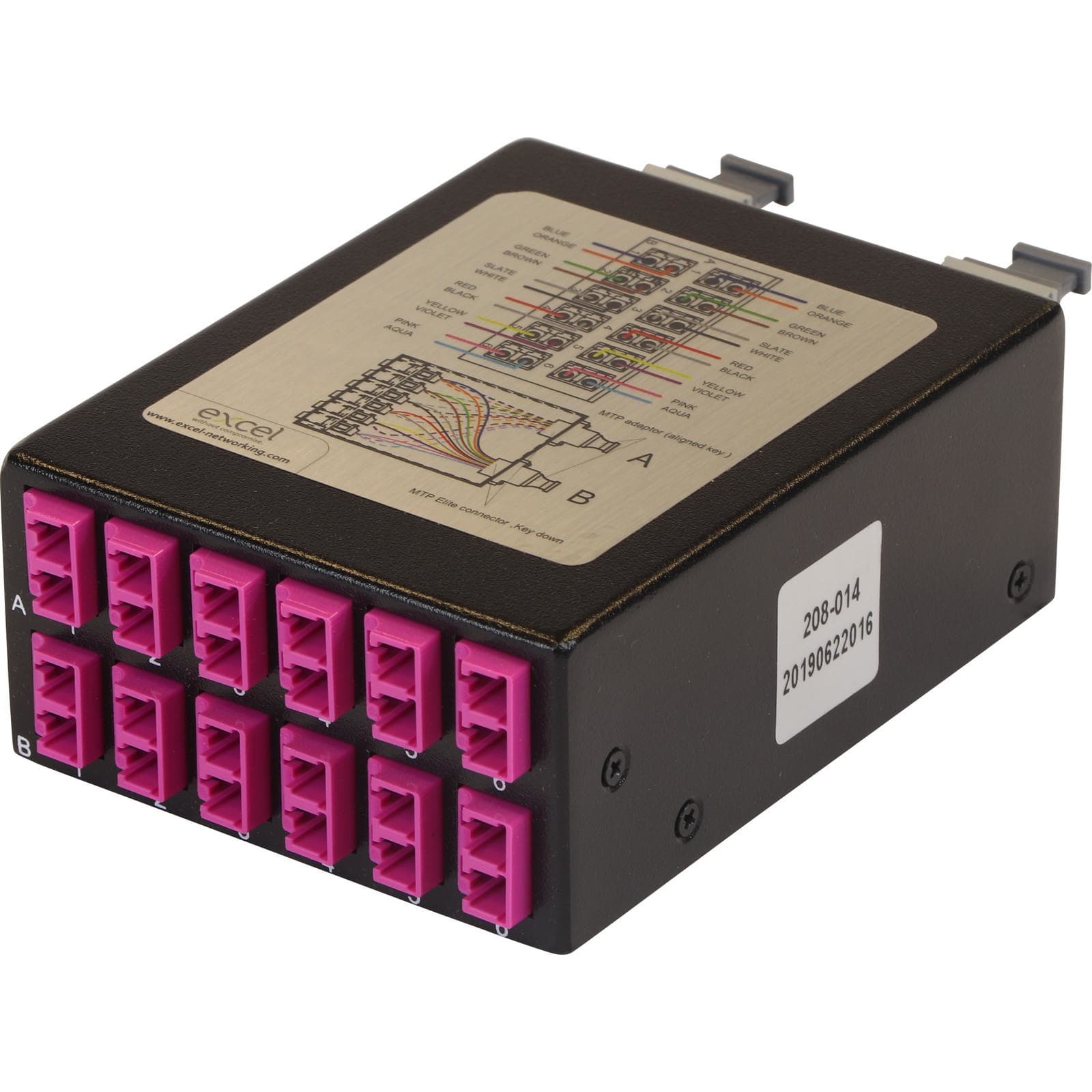 EXCEL - MODULO MTP FO OM4 ENTRADA 2 MTP SALIDA 12 DUPLEX LC 24F