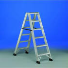 PROIMAN - ESCALERA TIJERA ALUMINIO DOBLE PELDAÑO ANCHO 8 CM. 6 + 6 POR LADO