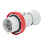 GEWISS - Clavija móvil recta HP con inversor de fase conexionado de tornillo 3P+N+T 32A 380-4150V 6h rojo IP66/67/68/69