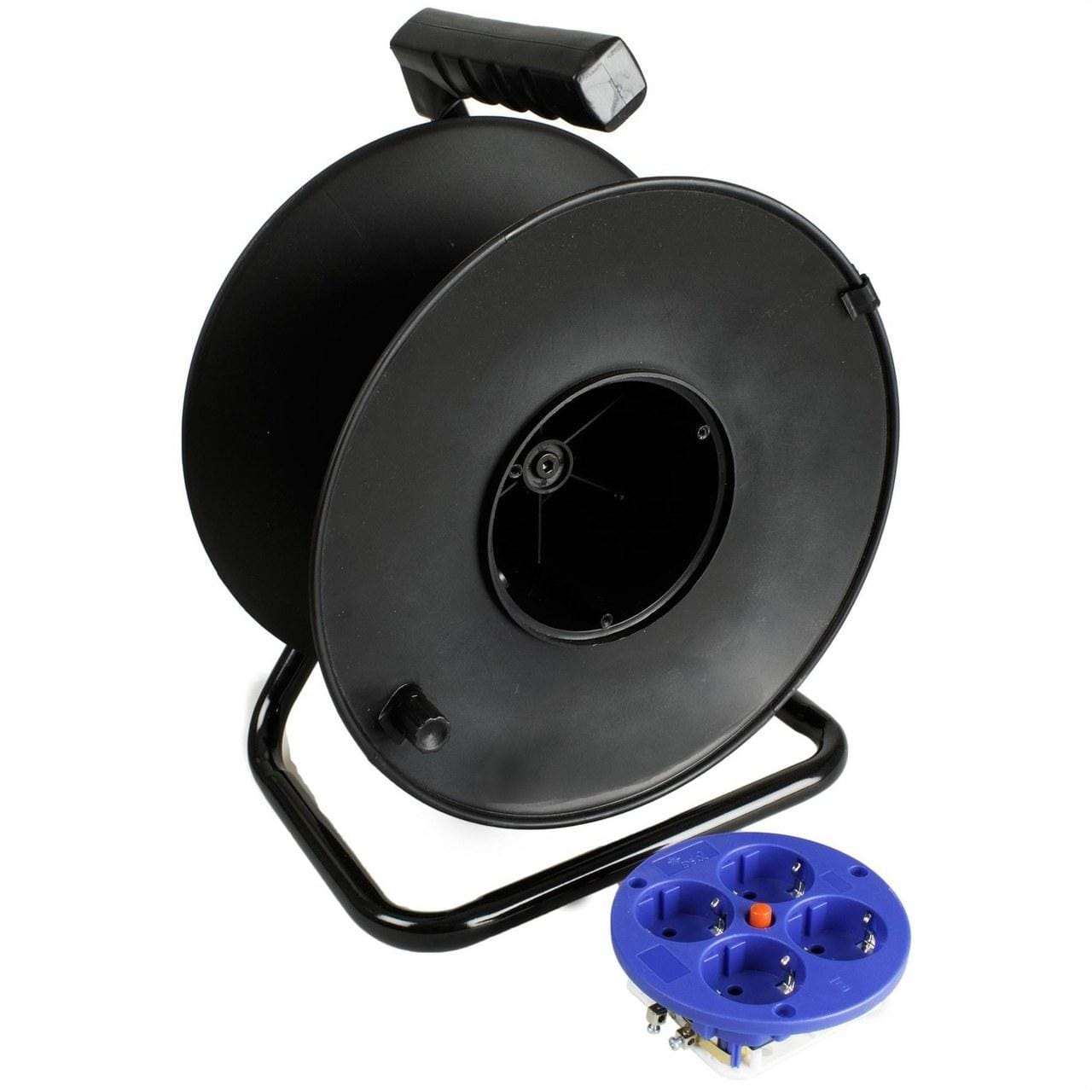 SOLERA - Enrollacable sin cable con 4 bases 2P+T 16A 250V 3G1,5 / 3G2,5mm² desmontable